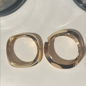 Elegant Gold Plated Hoop Earrings